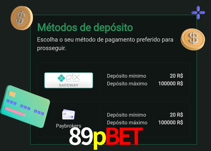 O cassino 89pbet oferece uma grande variedade de métodos de pagamento